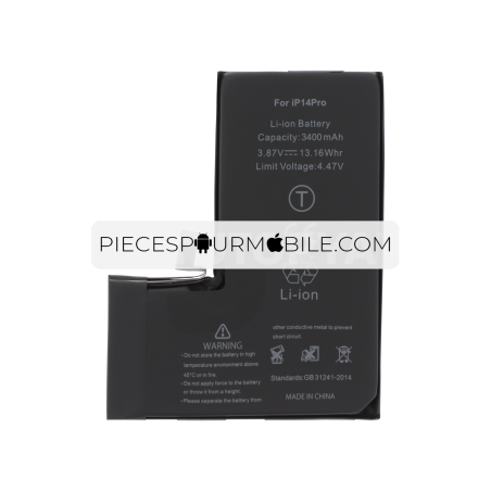 Batterie iPhone 14 Pro Haute Capacité (Ti) - Avec Adhésif 