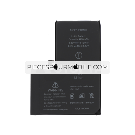 Batterie iPhone 14 Pro Max Haute Capacité (Ti) - Avec Adhésif 