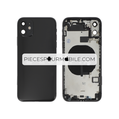 Vitre Arrière Complète Noire iPhone 11 (Sans Logo) 