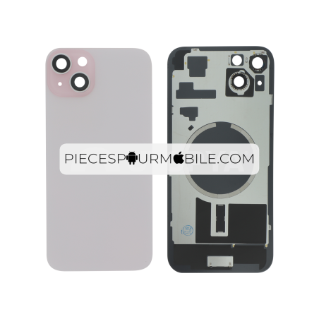 Vitre Arrière Complète Rose iPhone 15 Plus (Avec MagSafe) (Sans Logo) 