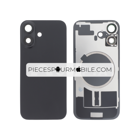 Vitre Arrière Complète Noire iPhone 16 (Avec MagSafe) (Sans Logo) 
