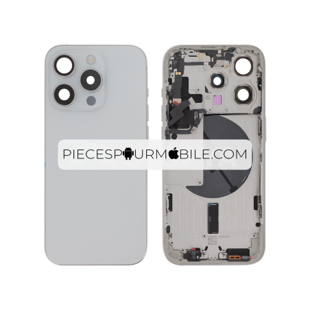 Châssis Central iPhone 15 Pro (Titane Blanc) 