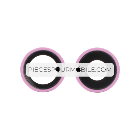Lentille Caméra Arrière avec Contour iPhone 16/16 Plus (Rose) (Lot de 2) 