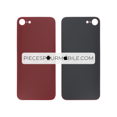 Vitre Arrière Rouge iPhone 8/SE2 (Large Hole) (Sans Logo) 