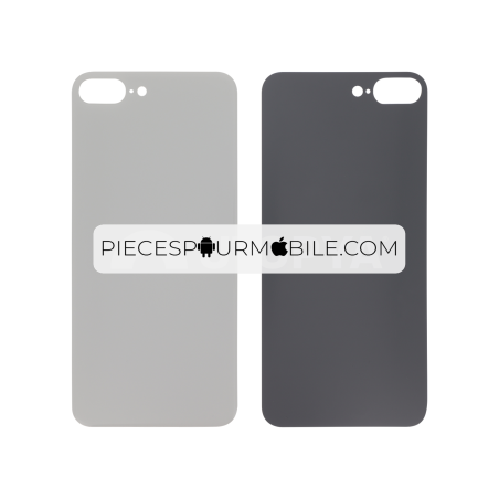 Vitre Arrière Argent iPhone 8 Plus (Large Hole) (Sans Logo) 