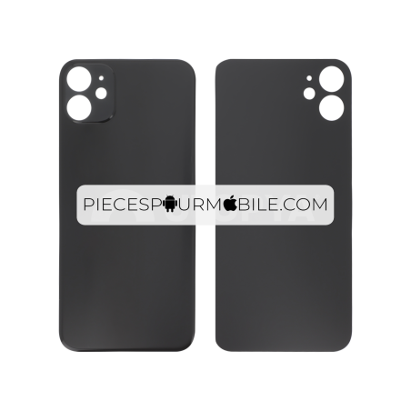 Vitre Arrière Noire iPhone 11 (Large Hole) (Sans Logo) 