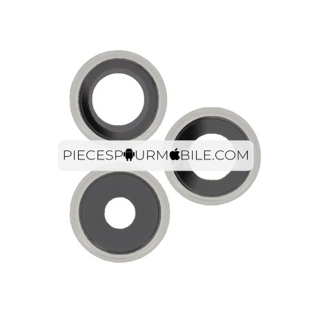 Lentille Caméra Complète Argent iPhone 14 Pro/14 Pro Max (lot de 3) 