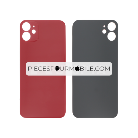 Vitre Arrière Rouge iPhone 11 (Large Hole) (Sans Logo) 