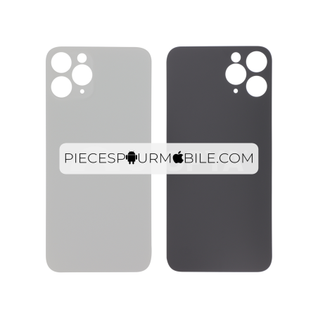 Vitre Arrière Argent iPhone 11 Pro (Large Hole) (Sans Logo) 
