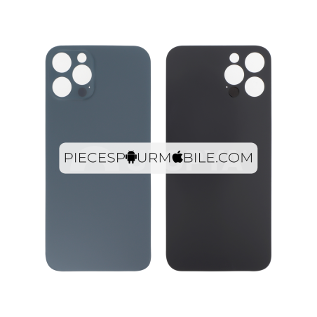 Vitre Arrière Bleue iPhone 12 Pro (Large Hole) (Sans Logo) 