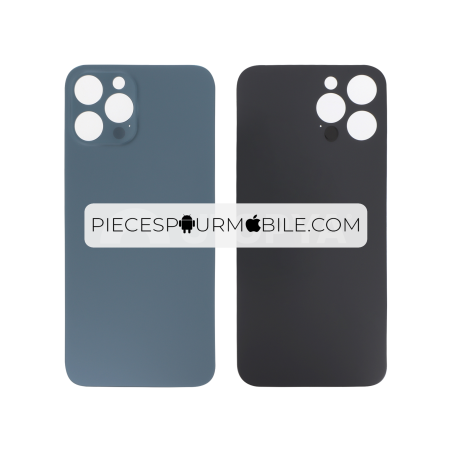 Vitre Arrière Bleue iPhone 12 Pro Max (Large Hole) (Sans Logo) 